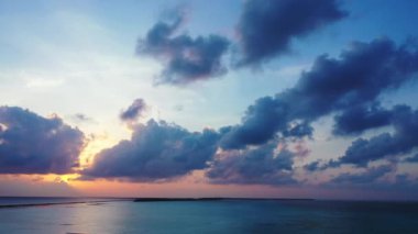 Sunset by the seaside. Tropical nature of Bali, Indonesia. 
