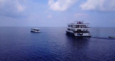 Drone 'dan deniz manzaralı. Dominik Cumhuriyeti, Karayipler 'de yaz tropik sahneleri. 