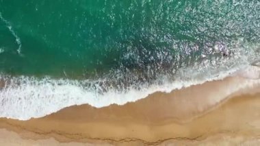 Empty clear shoreline with transparent water. Tropical nature of Bali, Indonesia. 