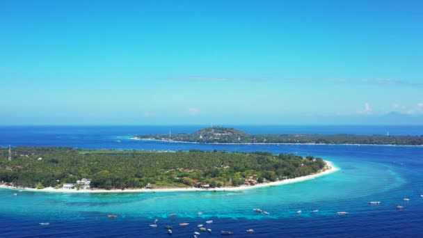 Fundo Paisagem Marítima Aérea Desfrutando Férias Tropicais Bali Indonésia — Vídeo de Stock