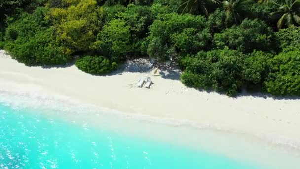 Zöld Sziget Széle Türkiz Vízzel Napsütéses Jellege Barbados Karib Térség — Stock videók