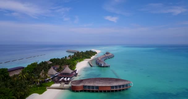 Località Tropicale Sull Isola Paesaggio Marino Estivo Alle Maldive Asia — Video Stock
