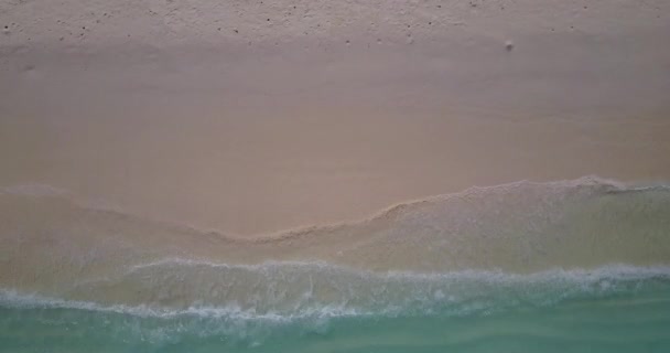 Shoreline Mit Transparenten Wellen Natur Der Dominikanischen Republik Karibik — Stockvideo