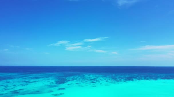 Mar Azul Sereno Vista Panorámica Del Paisaje Marino Bali — Vídeos de Stock