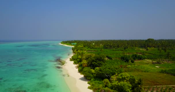Levendige Zee Rond Het Eiland Tropisch Karakter Van Bali — Stockvideo