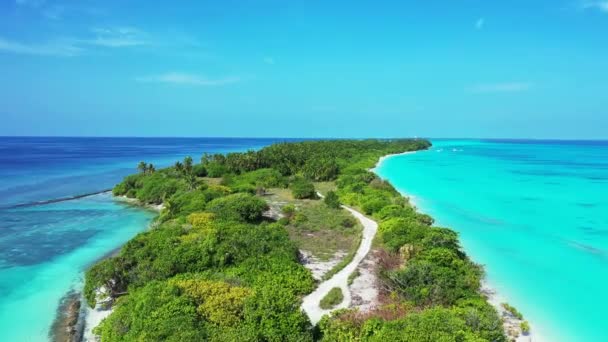 Côté Mer Turquoise Vue Point Vue Aérien Profiter Vacances Tropicales — Video