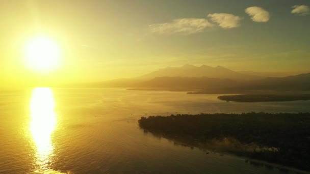 Deniz Kenarında Altın Saat Endonezya Bali Yaz Havası — Stok video