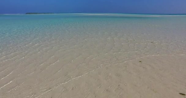 Acque Poco Profonde Sulla Spiaggia Paesaggio Naturale Antigua — Video Stock