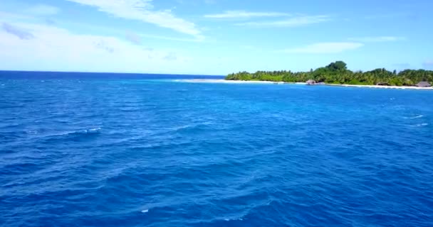 Strahlend Blaues Meer Der Nähe Der Insel Tropisches Paradies Barbados — Stockvideo