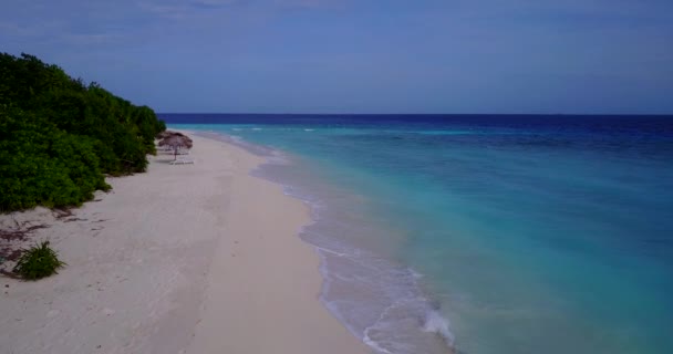 Pusta Plaża Rano Tropikalny Charakter Bahamów Karaibów — Wideo stockowe
