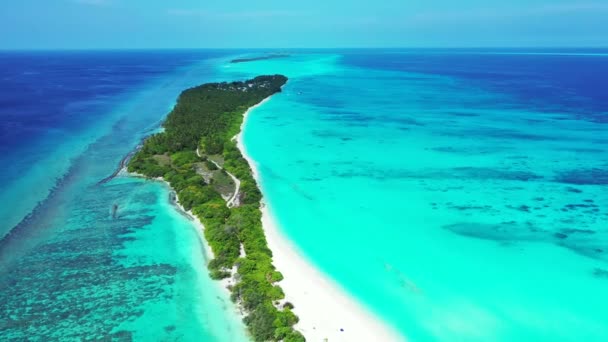 Widok Góry Przejrzysty Turkusowy Krajobraz Morski Piękne Naturalne Tło Dominikany — Wideo stockowe