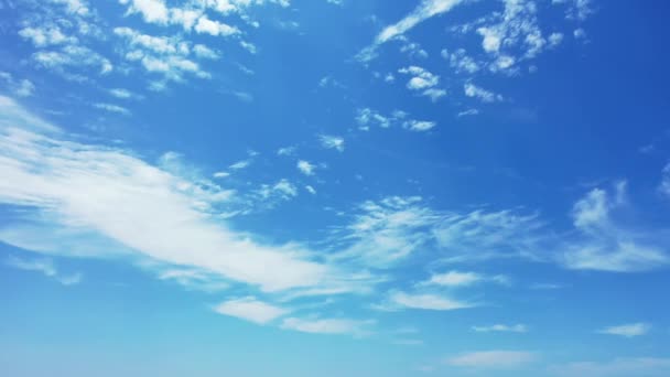 Zomer Blauwe Lucht Met Witte Wolken Reis Naar Thailand — Stockvideo