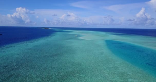 Impresionante Playa Tropical Arena Blanca Aguas Cristalinas Isla Bora Bora — Vídeo de stock