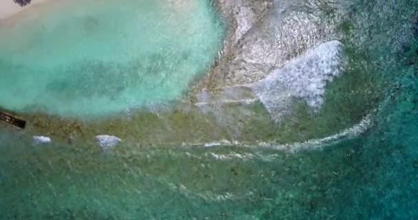 Natural Texture Rippling Sea Enjoying Nature Dominican Republic Caribbean — Stok video