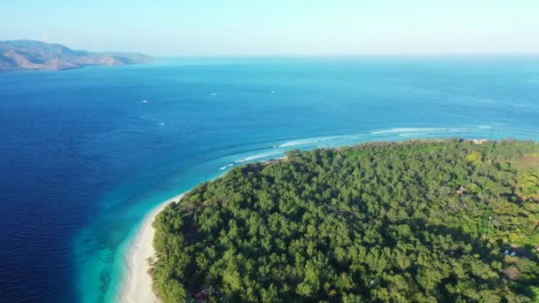 Isla Verde Desde Vista Aérea Vacaciones Verano Tailandia Asia — Vídeos de Stock