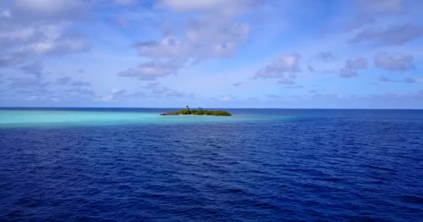 Wellenförmiges Blaues Meer Mit Insel Horizont Reise Nach Barbados Karibik — Stockvideo