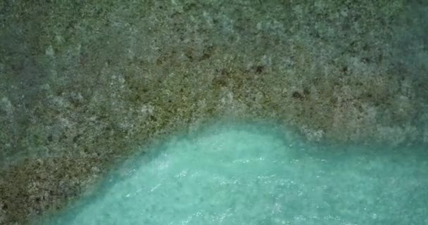 Küste Mit Plätscherndem Wasser Meerblick Auf Den Malediven — Stockvideo