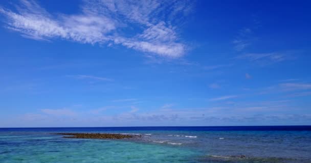 Μπλε Θέα Στη Θάλασσα Καλοκαιρινά Ταξίδια Στο Μπαλί Της Ινδονησίας — Αρχείο Βίντεο