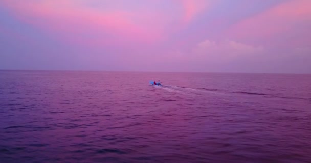 Kleurrijke Zonsondergang Aan Zee Zonnig Karakter Van Dominicaanse Republiek Caraïben — Stockvideo