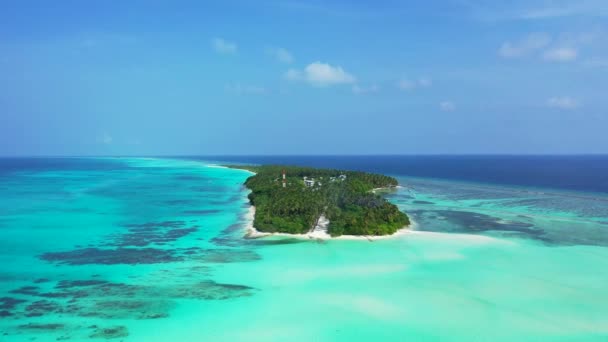 Fondo Naturale Delle Isole Caraibiche Flying Drone Vista Sul Mare — Video Stock