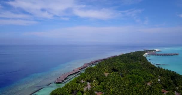 Tropisch Eiland Met Gezellige Bungalows Zomervakantie Bali Indonesië — Stockvideo