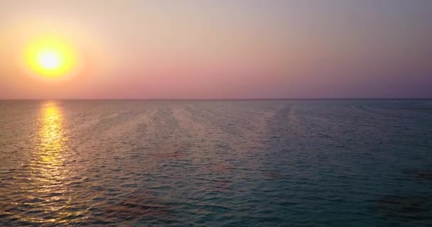 Tierna Escena Atardecer Junto Mar Vacaciones Exóticas Maldivas Asia Del — Vídeo de stock