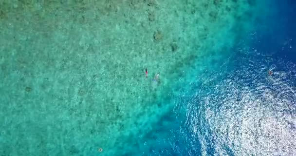 Acqua Mare Increspata Vista Dall Alto Vacanza Esotica Alle Maldive — Video Stock