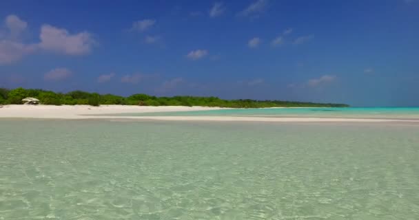 Vista Próxima Água Mar Rasa Natureza Exótica República Dominicana Caribe — Vídeo de Stock