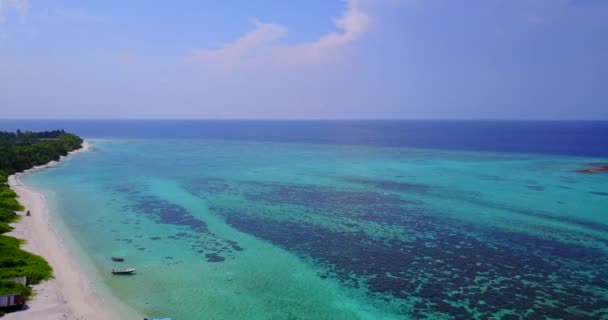 Calma Paisagem Marinha Durante Dia Relaxamento Verão Bali Indonésia — Vídeo de Stock
