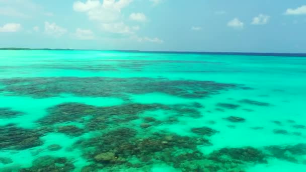 Wybrzeże Kolorze Turkusowym Niebieskim Natura Bali Indonezja — Wideo stockowe