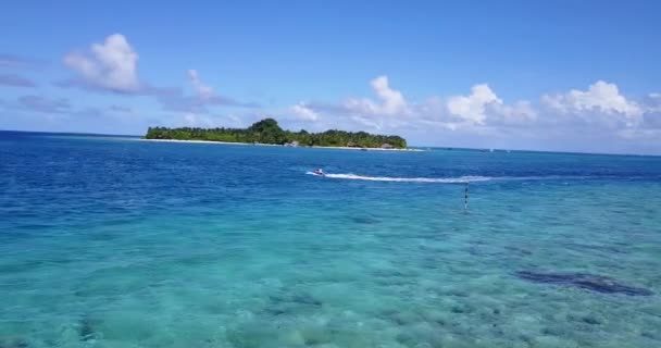 Прекрасный Тропический Отдых Острове Летняя Поездка Мальдивы — стоковое видео