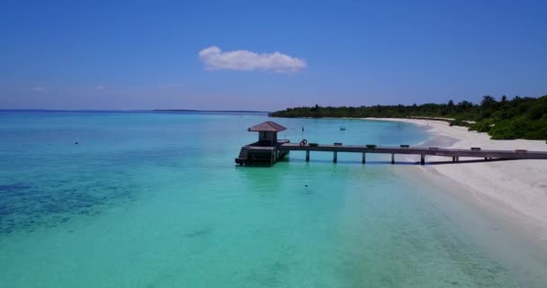 Wooden Pier Seaside Summertime Relaxation Bali Indonesia — Stock Video