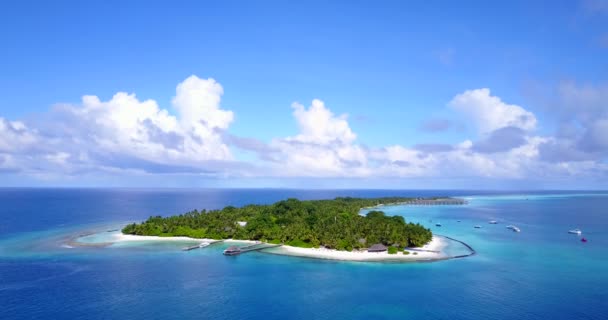 Beobachtungsblick Auf Die Insel Blauen Meer Bei Tag Sommerreise Nach — Stockvideo