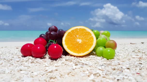 Süße Früchte Strand Tropische Natur Der Bahamas Karibik — Stockvideo