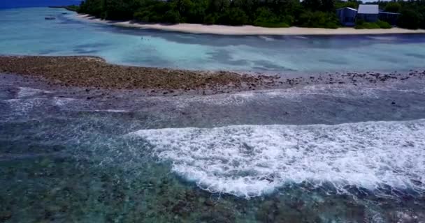 Dalgalanan Sığ Deniz Suyu Endonezya Bali Seyahat — Stok video