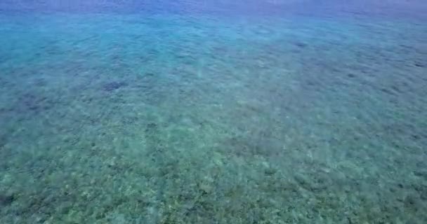 Przezroczysta Płytka Woda Falami Letnia Scena Malediwach Azja Południowa — Wideo stockowe