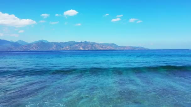 Blick Auf Meer Mit Bergen Hintergrund Reise Nach Hawaii Usa — Stockvideo