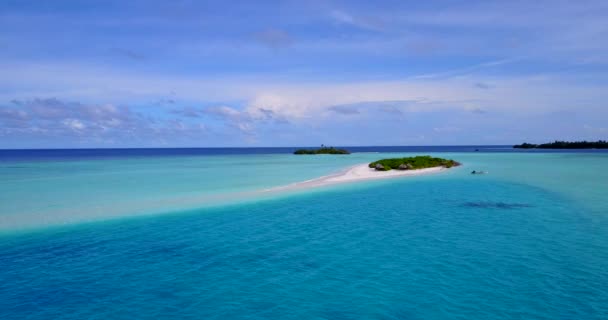 Small Island Blue Sea Summer Relax Bora Bora French Polynesia — Stock Video