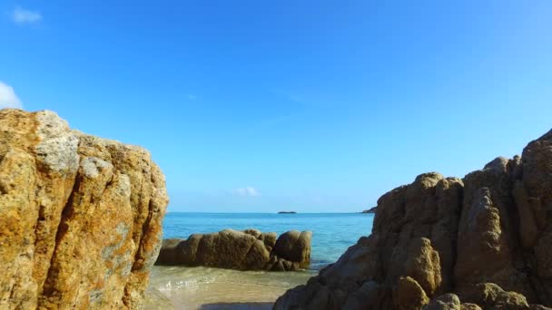 Island Edge Rocky Coast Journey Gili Trawangan Thailand — Vídeos de Stock