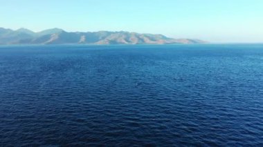 Kopya alanı olan deniz manzarası arkaplanı. Antigua 'nın Doğa Manzarası.