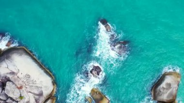 Bora Bora 'nın egzotik doğası, Fransız Polinezyası. 