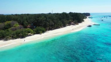 Drone 'dan deniz manzaralı. Dominik Cumhuriyeti, Karayipler 'de yaz tropik sahneleri. 