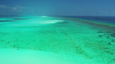 Canlı yeşil deniz. Hawaii, ABD 'ye seyahat. 