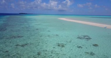 Sakin deniz kenarının ilham verici manzarası. Endonezya, Bali 'de tatil sezonu.