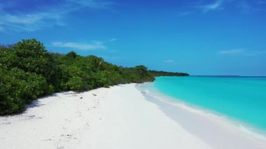 Güneşli deniz manzarası. Barbados, Karayipler 'e tropik gezi. 