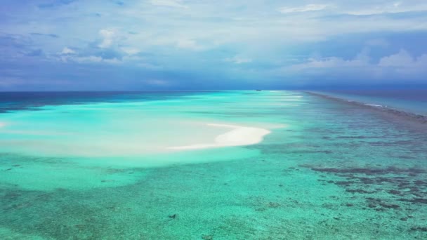 Płytkie Turkusowe Morze Jasnym Słońcem Widok Morze Malownicze Bali — Wideo stockowe