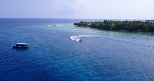 Θάλασσα Ακτογραμμή Καλοκαίρι Περίοδος Διακοπών Στο Μπαλί Ινδονησία — Αρχείο Βίντεο