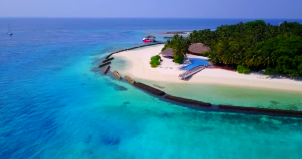 Buhnen Rund Die Insel Blauem Pulsierendem Meer Sommerparadies Jamaika Karibik — Stockvideo