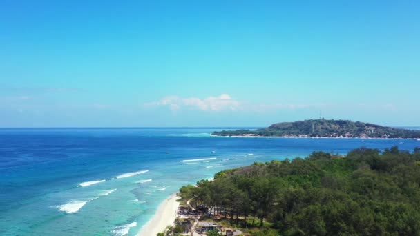 Meerblick Von Oben Aussichtsreiche Aussicht Auf Das Meer Auf Bali — Stockvideo