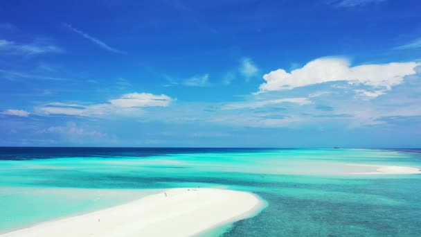 Fundo Sereno Beira Mar Incrível Natureza República Dominicana Caribe — Vídeo de Stock